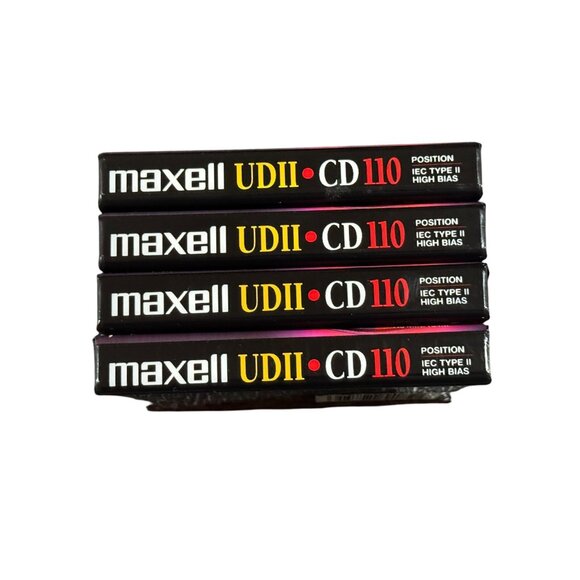 Maxell UDII 110 Type II High Bias Audio Cassette Tapes Lot of 4 Factory Sealed - Picture 7 of 7